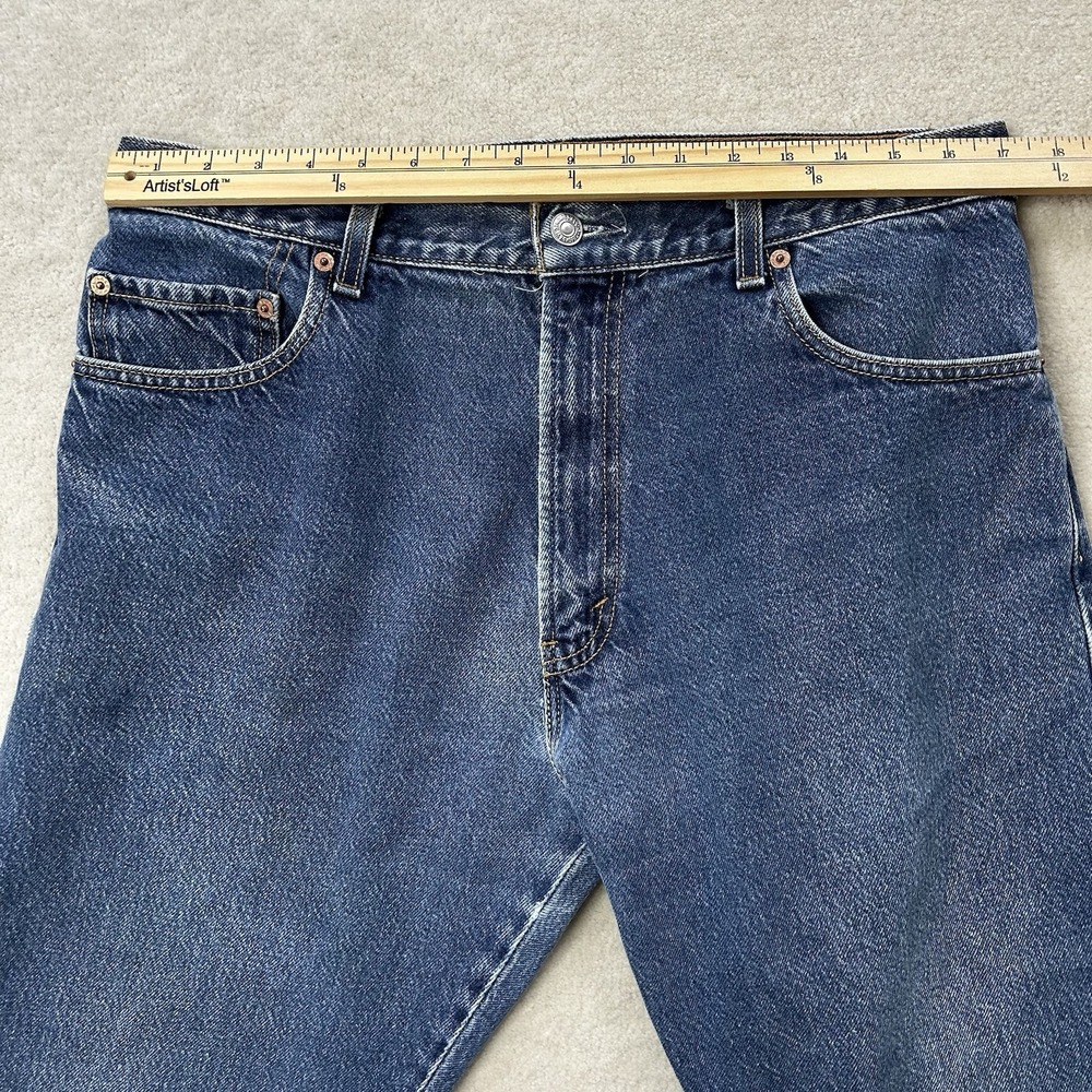 Levis 517 Jeans Mens 34x33 Bootcut 100% Cotton Blue Denim Dark - Picture 3 of 9